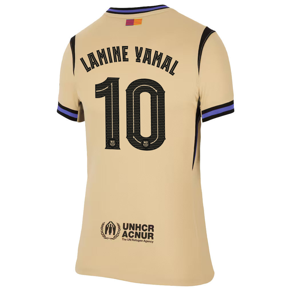 Lamine Yamal 10 Barcelona 25/26 Away Women Jersey - Yellow
