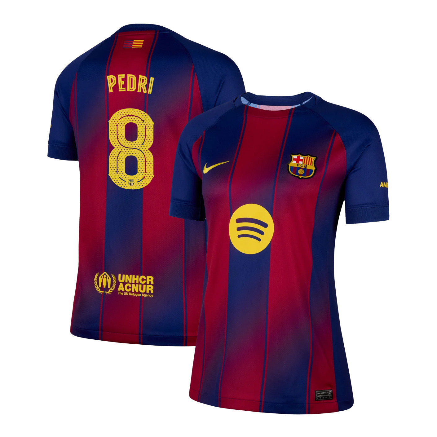 Pedri 8 Barcelona 25/26 Home Women Jersey - Navy