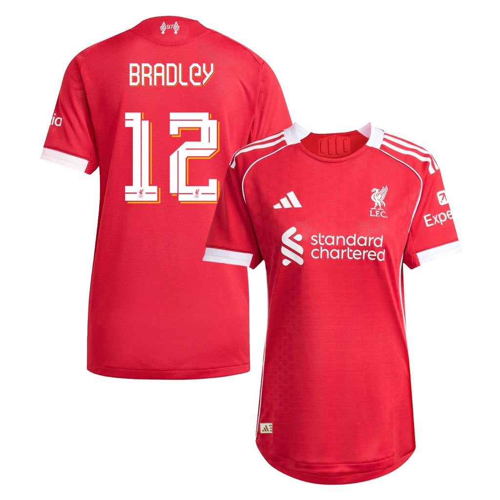 Conor Bradley 12 Liverpool 25/26 Home Women Jersey - Red