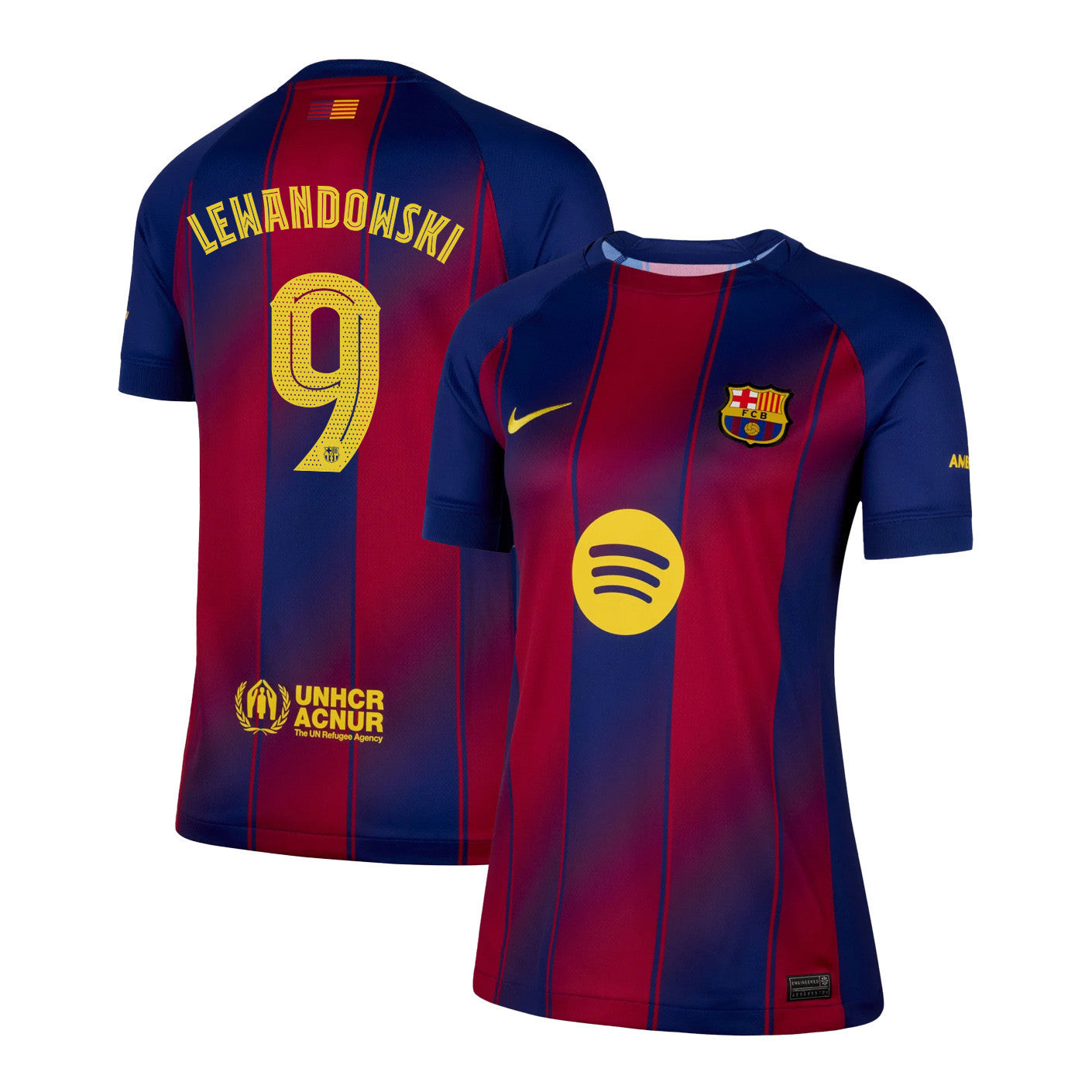 Robert Lewandowski 9 Barcelona 25/26 Home Women Jersey - Navy