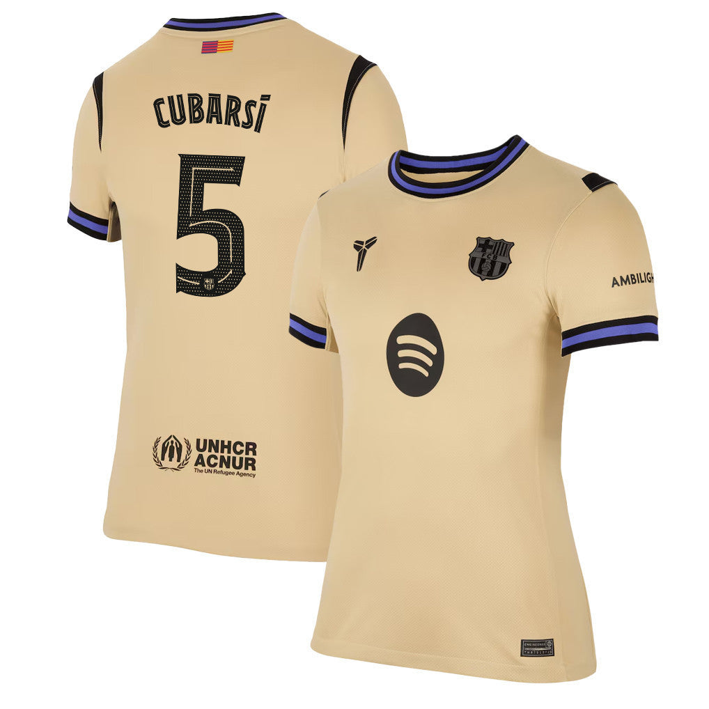 Pau Cubarsí 5 Barcelona 25/26 Away Women Jersey - Yellow