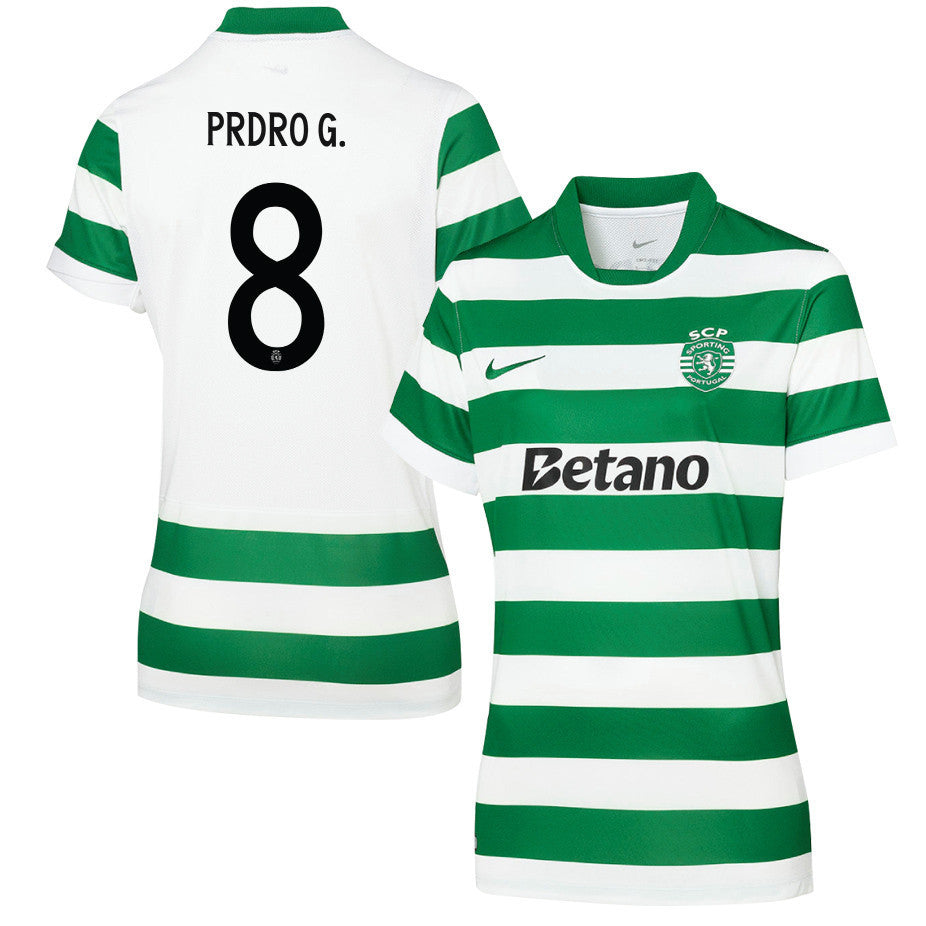 Pedro Gonçalves 8 Sporting CP 25/26 Home Women Jersey - Green/White