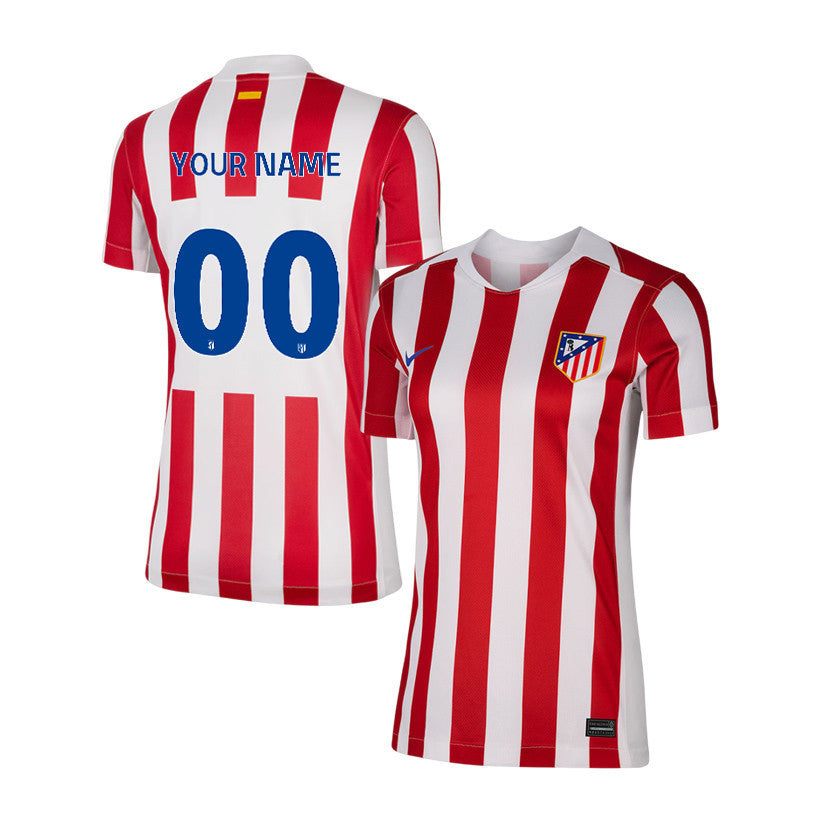 Atlético Madrid 25/26 Personalized Home Women Jersey - Red/White