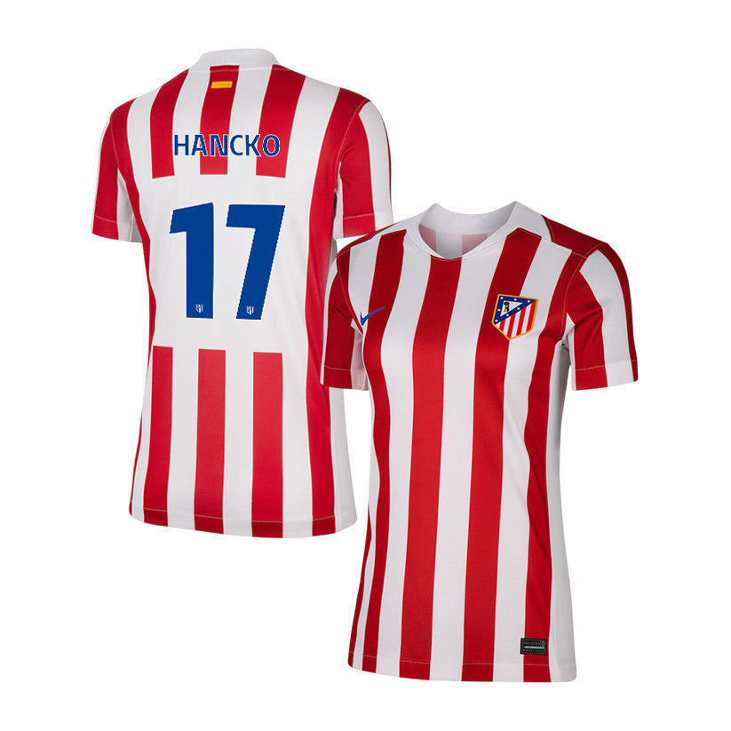 Dávid Hancko 17 Atlético Madrid 25/26 Home Women Jersey - Red/White