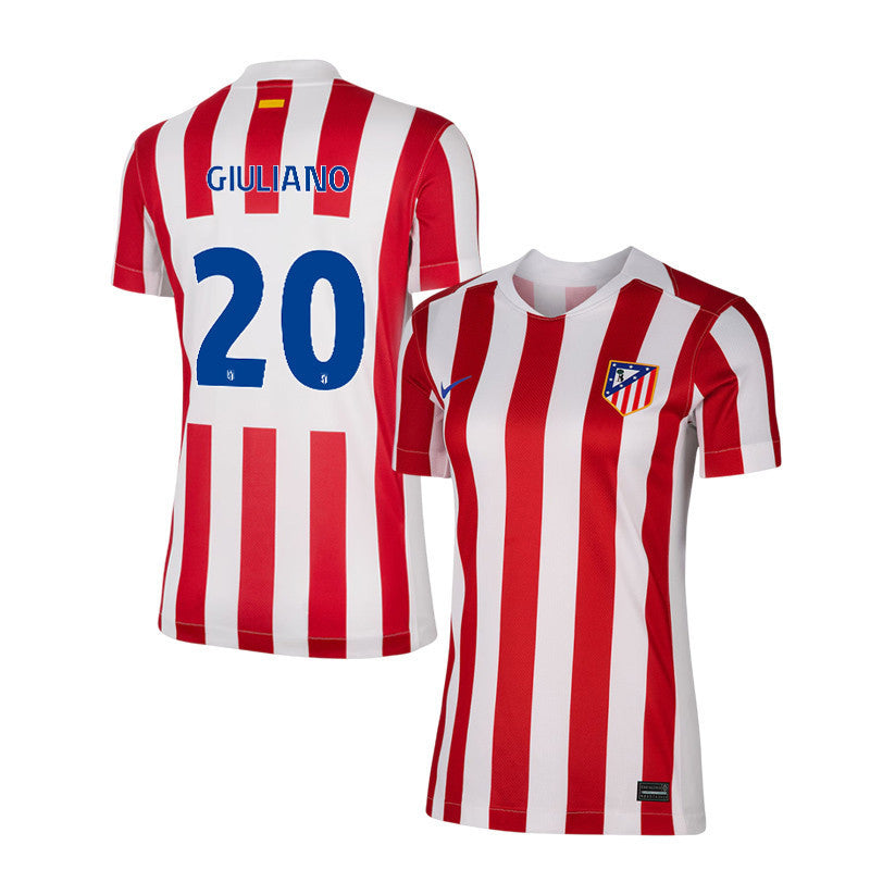 Giuliano Simeone 20 Atlético Madrid 25/26 Home Women Jersey - Red/White