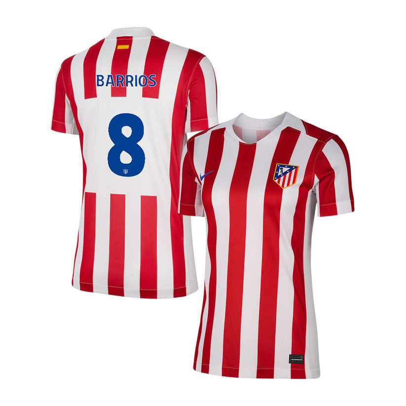 Pablo Barrios 8 Atlético Madrid 25/26 Home Women Jersey - Red/White