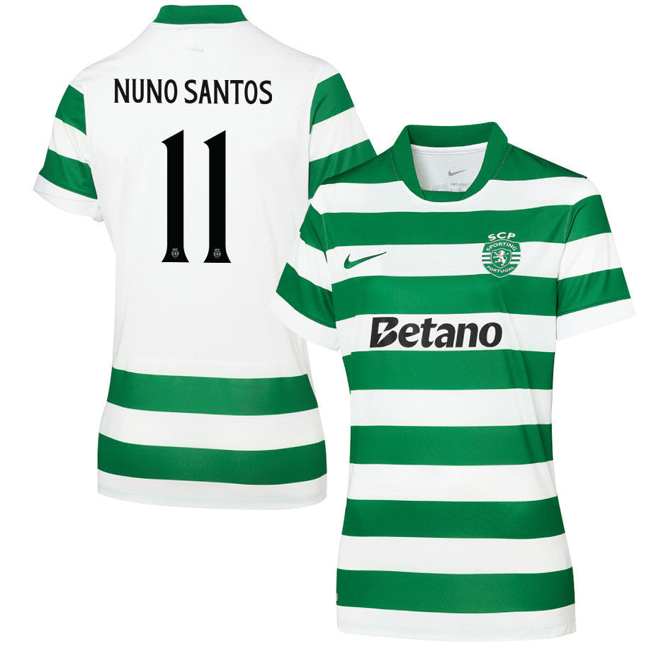 Nuno Santos 11 Sporting CP 25/26 Home Women Jersey - Green/White