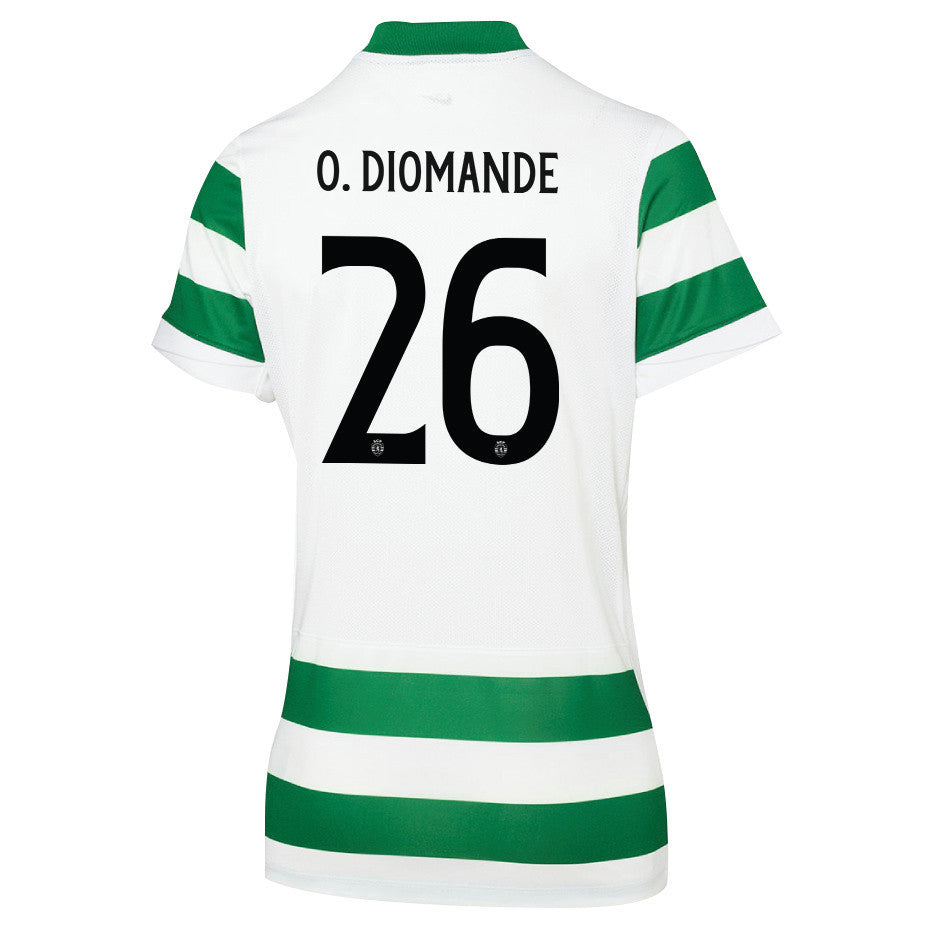 Ousmane Diomande 26 Sporting CP 25/26 Home Women Jersey - Green/White