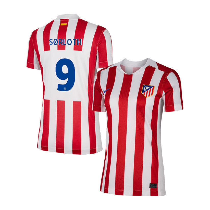 Alexander Sørloth 9 Atlético Madrid 25/26 Home Women Jersey - Red/White