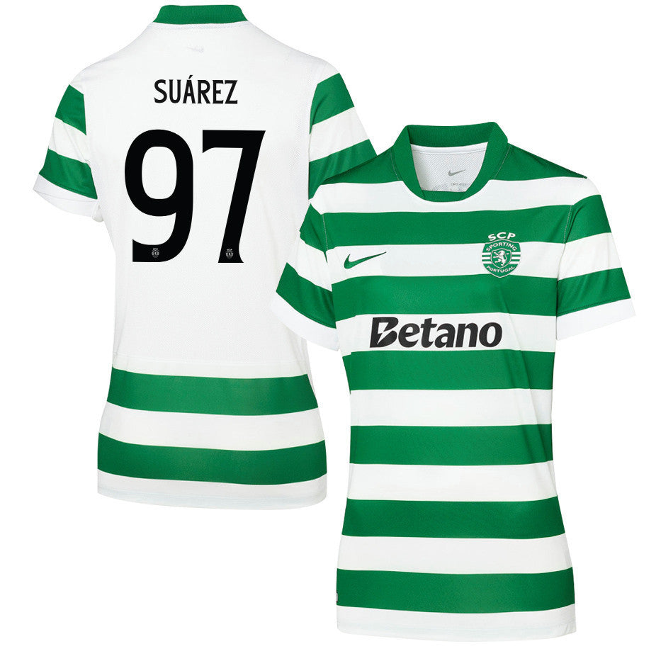Luis Suárez 97 Sporting CP 25/26 Home Women Jersey - Green/White