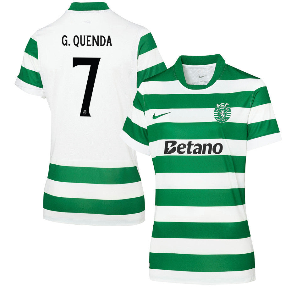 Geovany Quenda 7 Sporting CP 25/26 Home Women Jersey - Green/White
