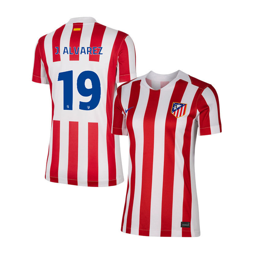 Julián Alvarez 19 Atlético Madrid 25/26 Home Women Jersey - Red/White