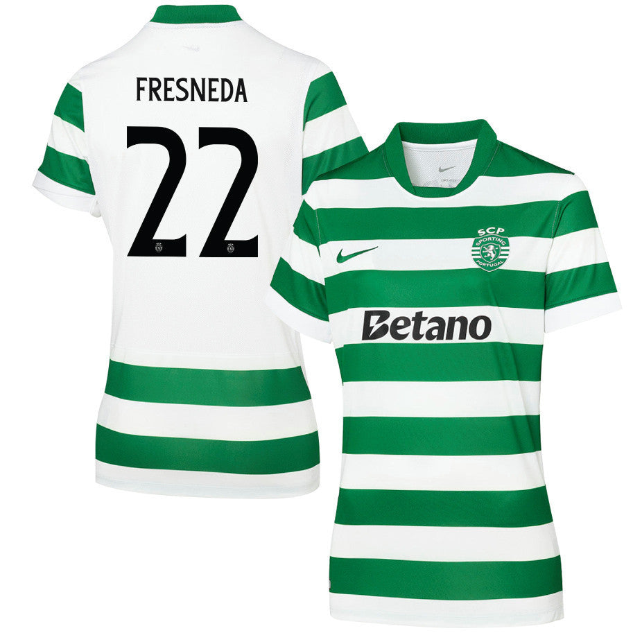 Iván Fresneda 22 Sporting CP 25/26 Home Women Jersey - Green/White
