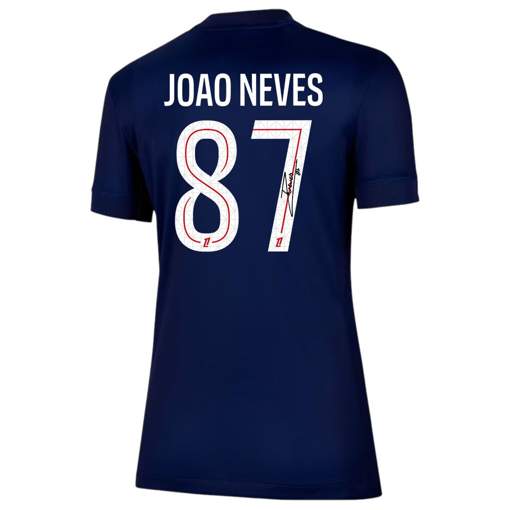 João Neves 87 Signature Paris Saint-Germain 25/26 Home Women Jersey - Navy