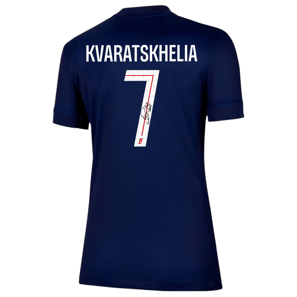 Khvicha Kvaratskhelia 7 Signature Paris Saint-Germain 25/26 Home Women Jersey - Navy