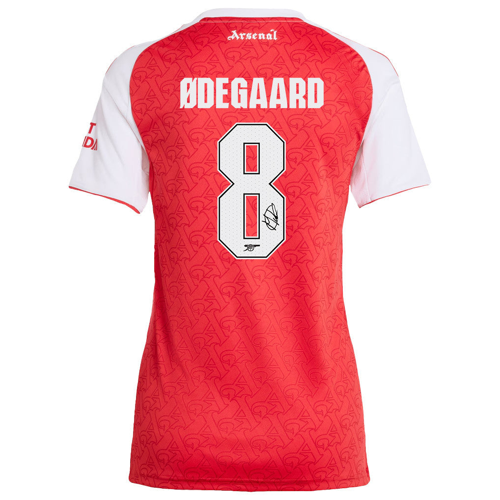 Martin Ødegaard 8 Signature Arsenal 25/26 Home Women Jersey - White/Red