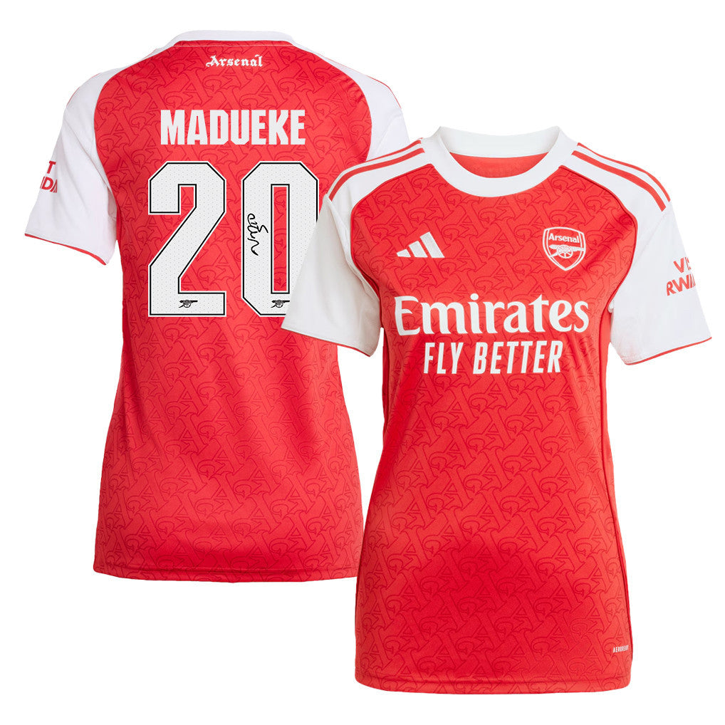 Noni Madueke 20 Signature Arsenal 25/26 Home Women Jersey - White/Red
