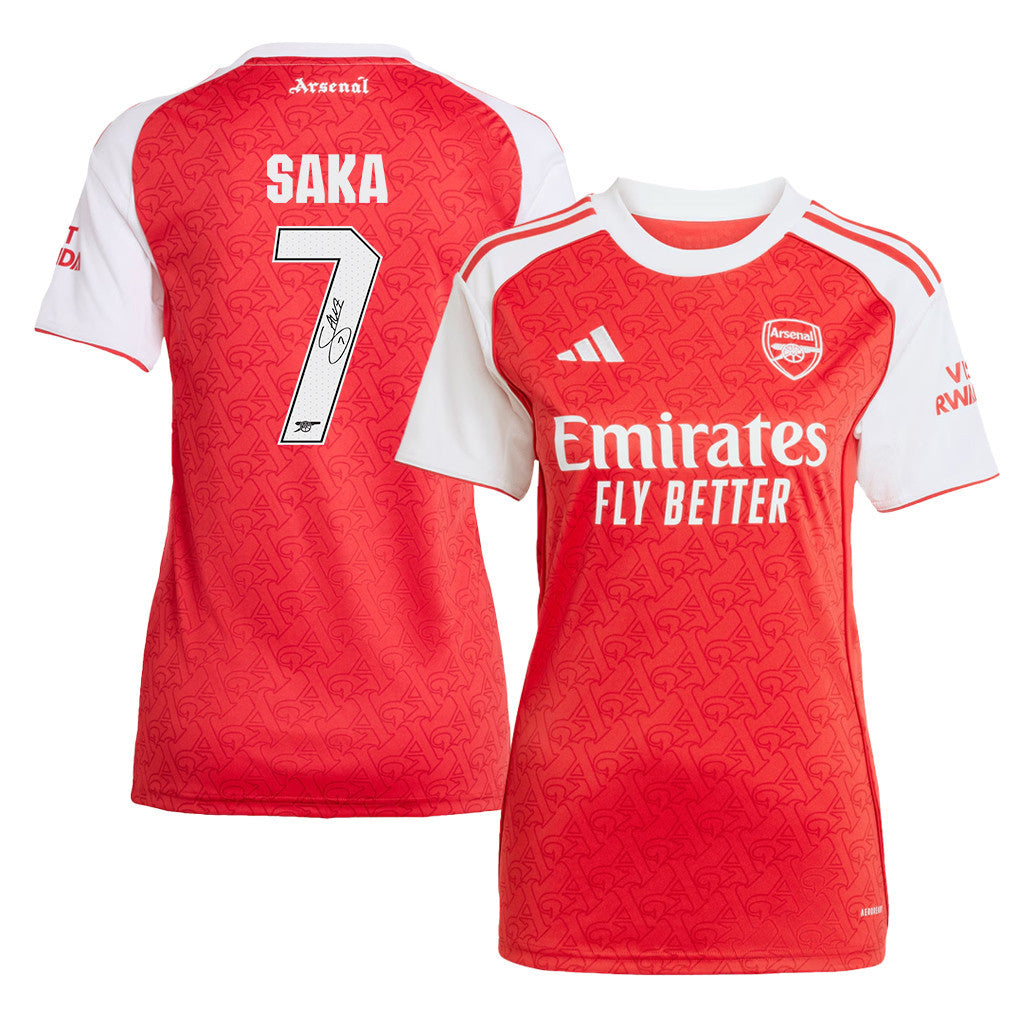 Bukayo Saka 7 Signature Arsenal 25/26 Home Women Jersey - White/Red