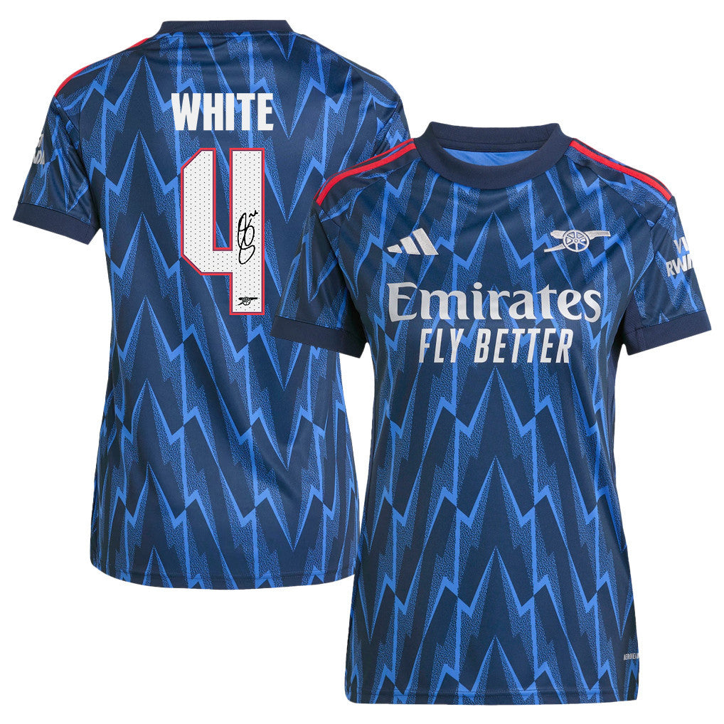 Ben White 4 Signature Arsenal 25/26 Away Women Jersey - Navy Blue