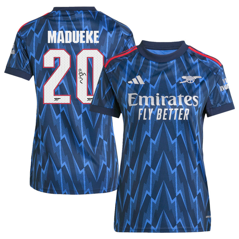 Noni Madueke 20 Signature Arsenal 25/26 Away Women Jersey - Navy Blue
