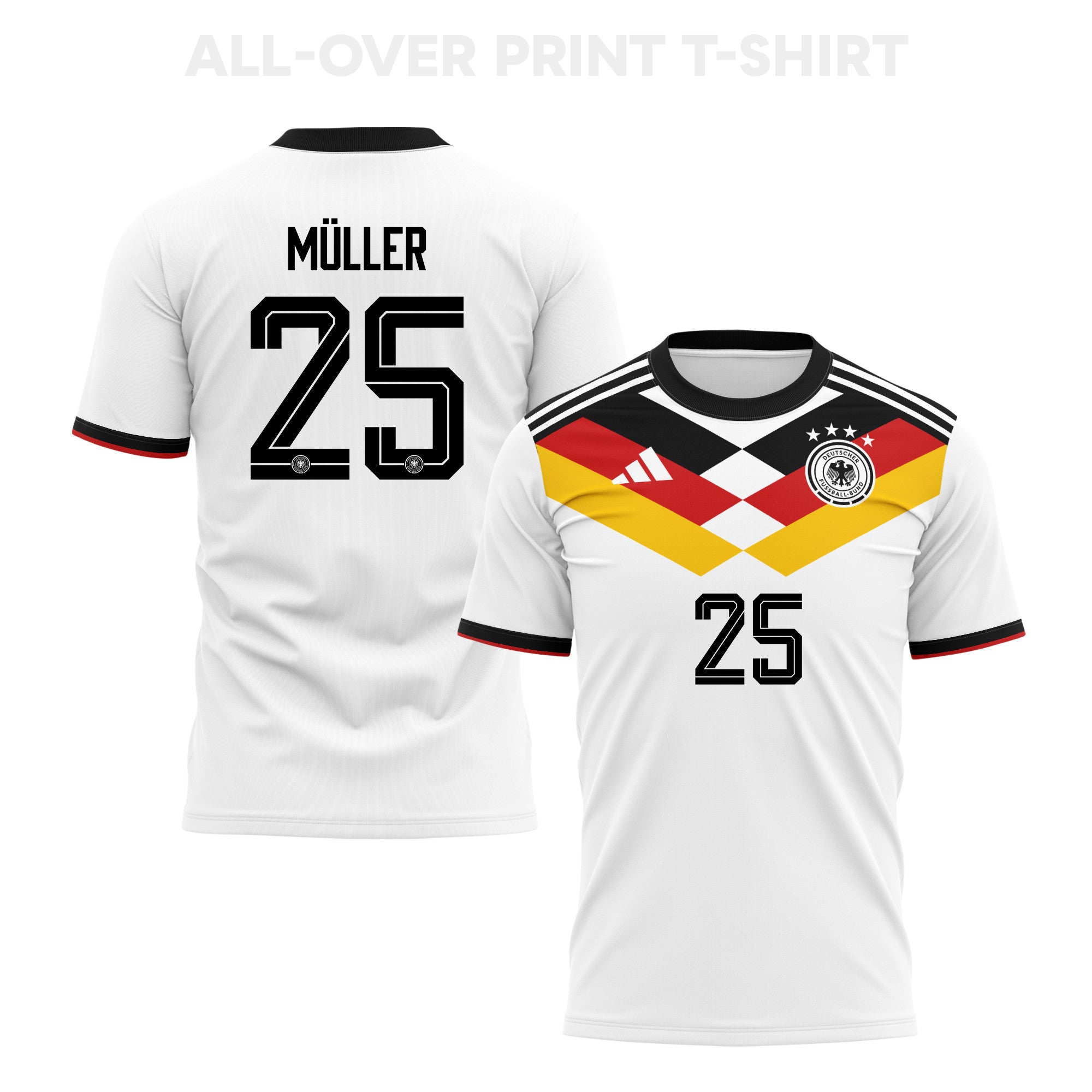 Thomas Müller 25 Germany 2026 Home 3D T-Shirt Fully Printed – Unisex, White