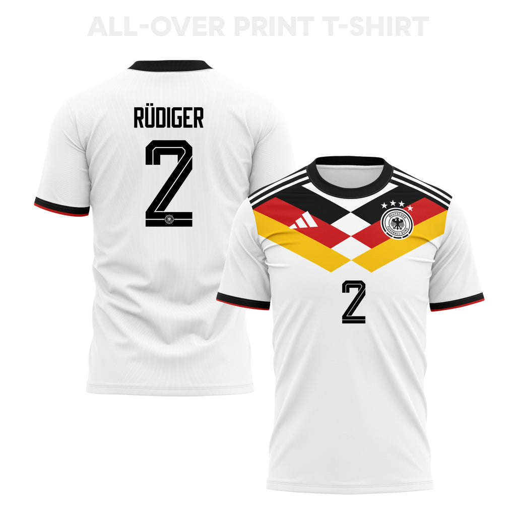 Antonio Rüdiger Germany 2026 Home 3D T-Shirt Fully Printed – Unisex, White