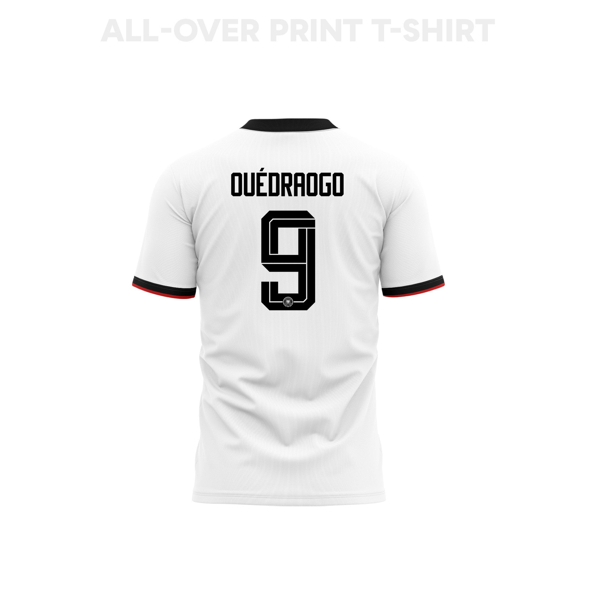 Assan Ouédraogo 9 Germany 2026 Home 3D T-Shirt Fully Printed – Unisex, White